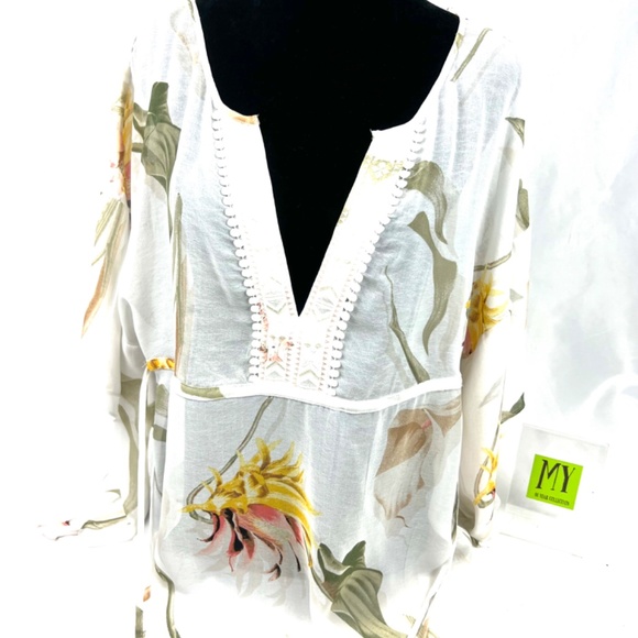 WHBM Sheer Boho Style Blouse - Picture 5 of 16